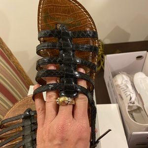 Sam Edelman Black Strappy Sandals! Size 8. FUN